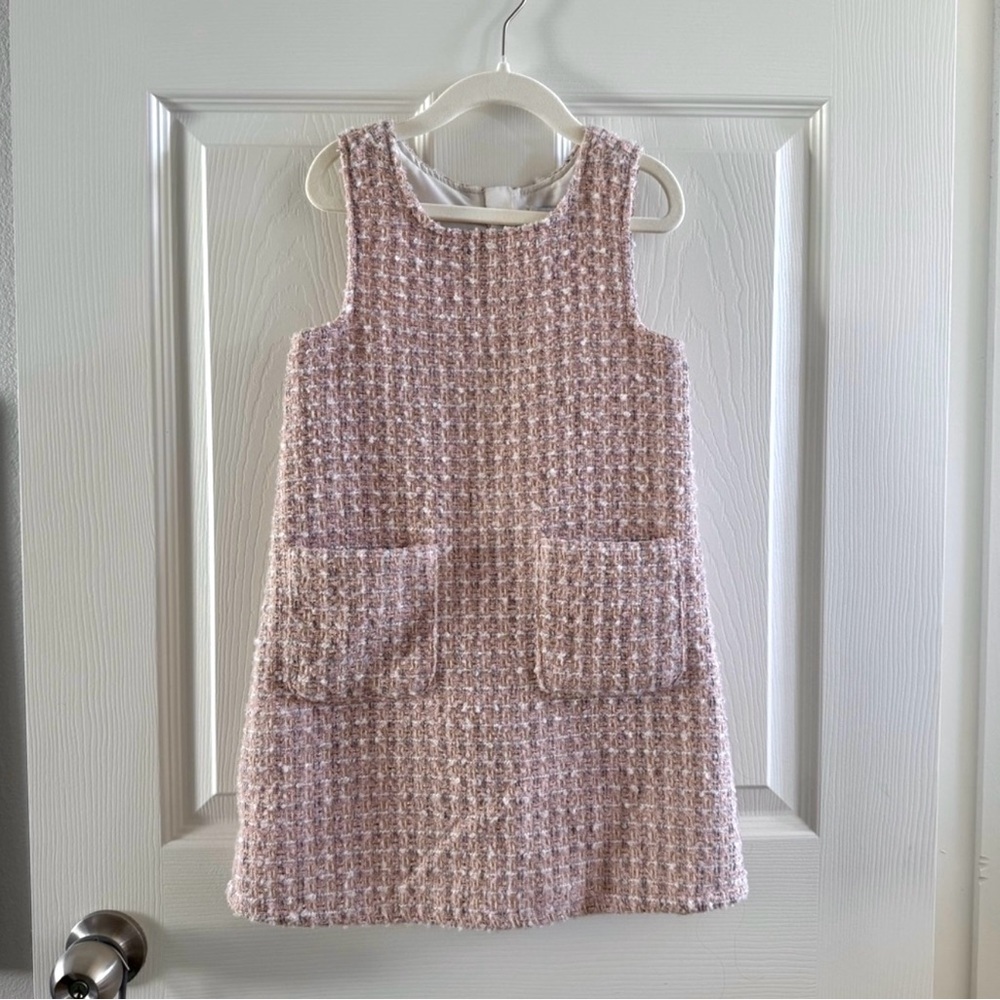 Rachel Zoe Pink Tweed Kids Dress